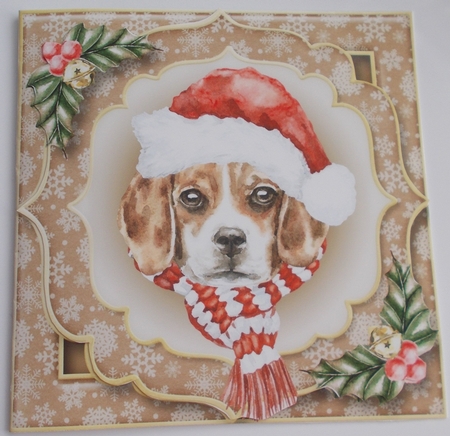 Gorgeous Christmas Dog - Beagle by Sharon Wilson