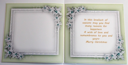 Christmas Blessings Blank Insert  by Sharon Wilson