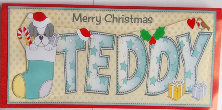 Finn the Shih Tzu Xmas TEDDY large dl by Sharon Wilson