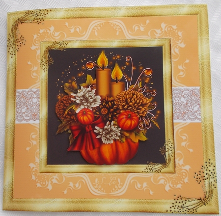 Fall Season Colors 1 - Pumpkin, Candles & Floral Display (Browns) | Designer Resource by Sharon Wilson