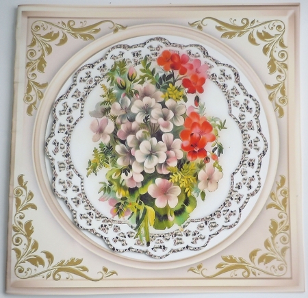 Floral Topper Sheets with Embellishments - Floral Spray by Sharon Wilson