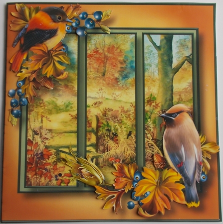Scenic Trio - Autumn Woods 8x8 by Sharon Wilson