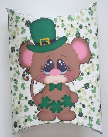 CLOVER ST. PATRICK MOUSE PILLOW BOX by Sharon Wilson