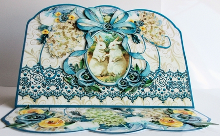 Shaped Vintage Easter Easel Mini Kit-2 by Sharon Wilson