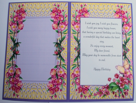 Pink Floral Insert by Sharon Wilson