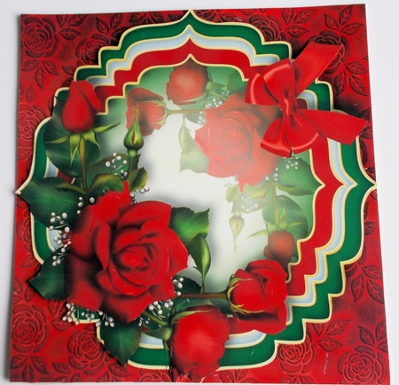 Trio Fancy Frame - Ravishing Red 8x8 by Sharon Wilson