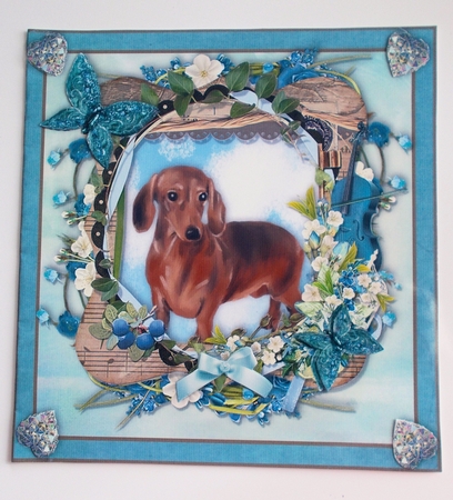 Spring Garden Dachshund by Sharon Wilson