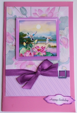Lotus Marsh 6x8 Card Front-2 by Sharon Wilson