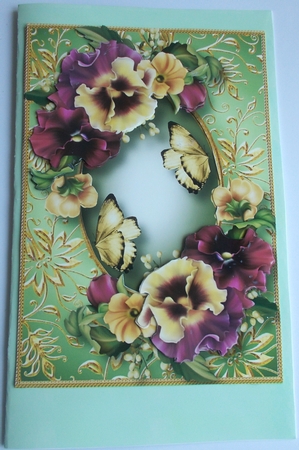 Gilded Frame & Muted Pansies by Sharon Wilson