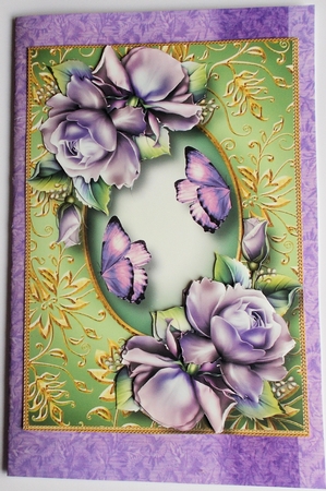 Gilded Frame & Purple Roses by Sharon Wilson