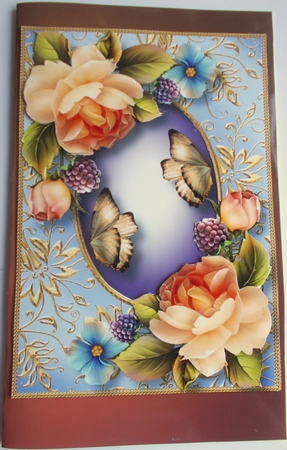 Gilded Frame & Peach Roses by Sharon Wilson