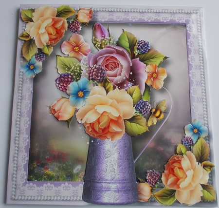 Pretty English Roses Water Jug by Sharon Wilson