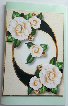 Centre Circle White Camellias by Sharon Wilson