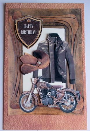 Biker male card by Sharon Wilson