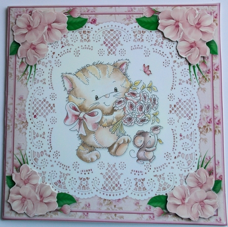 Cute Kitty Birthday Topper by Sharon Wilson