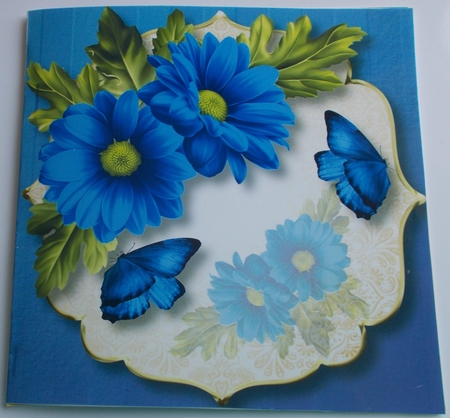 Chrysanthemum Corner - Beautiful Blue 8x8 by Sharon Wilson