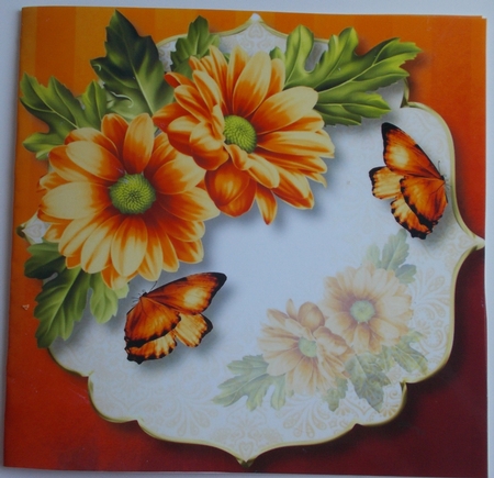 Chrysanthemum Corner - Zesty Orange 8x8 by Sharon Wilson