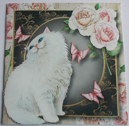 Pretty Persian & Pink Roses 8x8 by Sharon Wilson