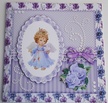 Poinsettia Christmas Spread Lilac by Sharon Wilson