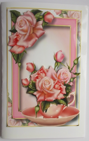 Teacup, Saucer & Flowers - Edwardian Roses by Sharon Wilson