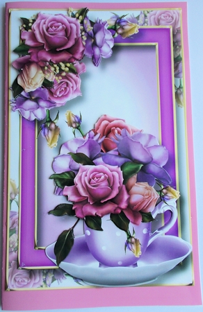 Teacup, Saucer & Flowers - Belle Epoque Roses by Sharon Wilson