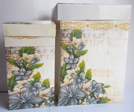 Sophia Floral Spray Paper Silver by Sharon Wilson