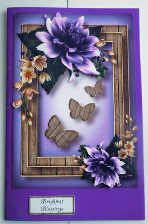 Dahlia Butterfly Trio - Purple by Sharon Wilson