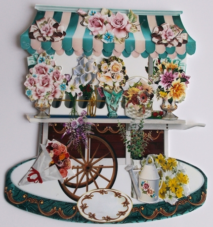 Flower Cart Shaped Mini Page Kit by Sharon Wilson
