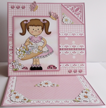 3D Easel Card Mini Kit - Pretty in Pink - Cute Girlz by Sharon Wilson