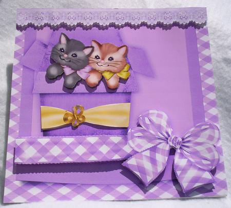 Cute Little Kitties in a Pink Box with Bow by Sharon Wilson