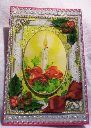 Traditional Candle Holly A4 Picture Sheet by Sharon Wilson