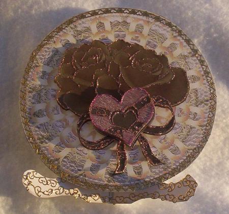 Vintage Sepia Roses Plate Card with Stand by Sharon Wilson