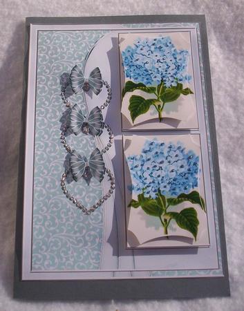 Vintage Floral Beauty in Bleu by Sharon Wilson