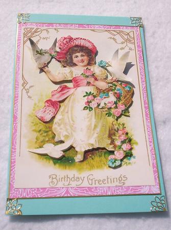 Pretty Lady with Doves A4 Topper by Sharon Wilson