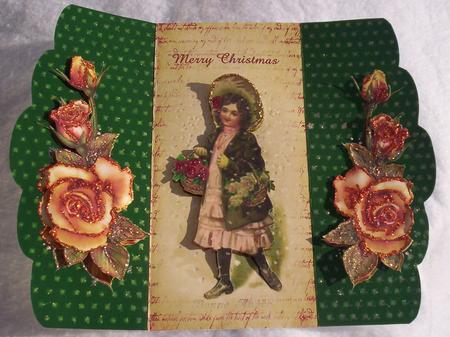Vintage Trifold Scallop Roses by Sharon Wilson