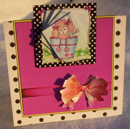 Cute Poodle No-hole Over the Edge N Spiral Pyramid by Sharon Wilson