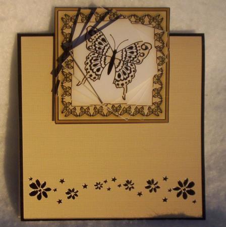 Big Butterfly No-hole Over the Edge N Spiral Pyramid by Sharon Wilson