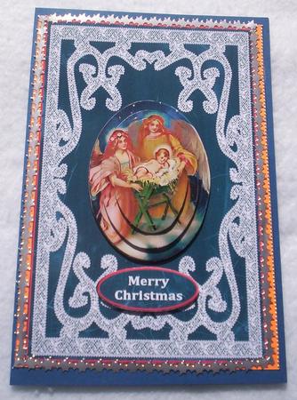 Angels and Baby Jesus Sorounded by Lace Qs by Sharon Wilson