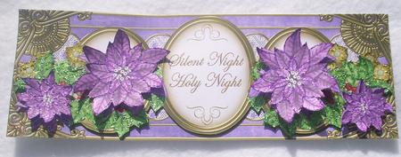 Lilac Poinsettia Silent Night Large Dl Decoupage Topper by Sharon Wilson
