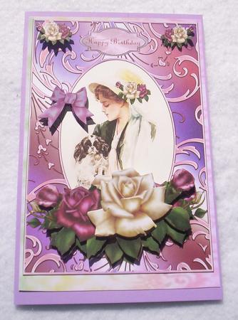 Vintage Lady and Antique Roses by Sharon Wilson