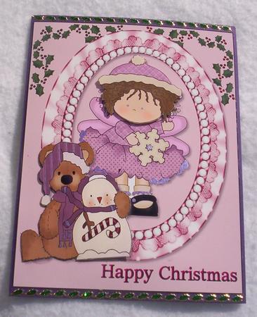 Purple Happy Christmas by Sharon Wilson