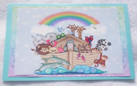 Noah's Ark with Rainbow by Sharon Wilson