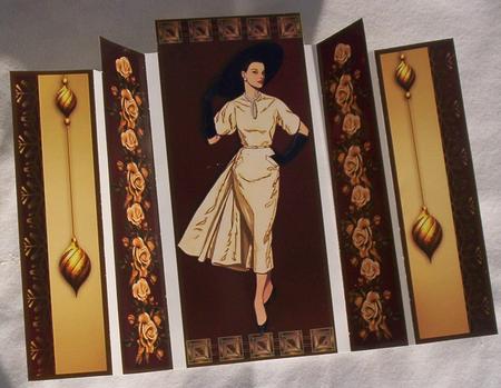 Theatre Fold Fabulous Lady in Hat Card by Sharon Wilson