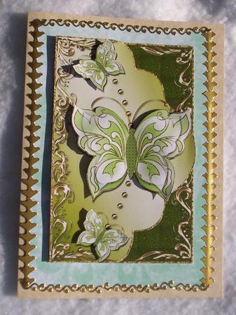 Side Stacker Card Front with Butterflies 3 by Sharon Wilson