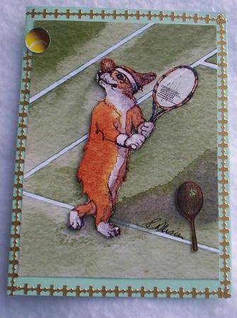 He Knew It Was His Best Side. Tennis. by Sharon Wilson