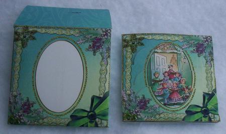 Carol Singers Ice Card Set Scallop Bottom Stacker Aio by Sharon Wilson