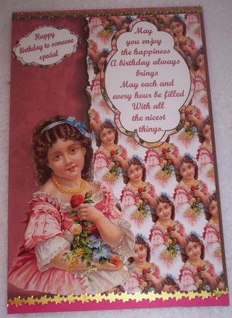 Vintage Lady and Blooms by Sharon Wilson