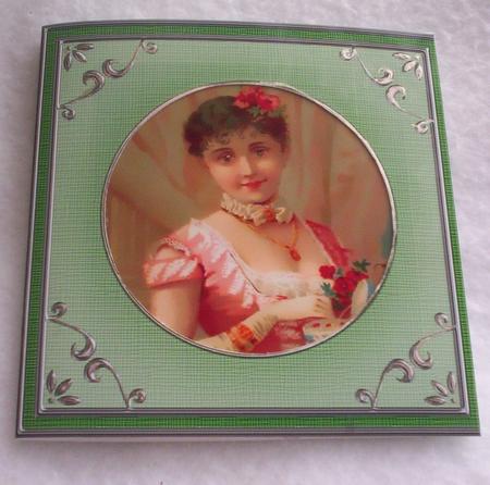 Square 'silver Metallic Frame' Card Front or Insert by Sharon Wilson