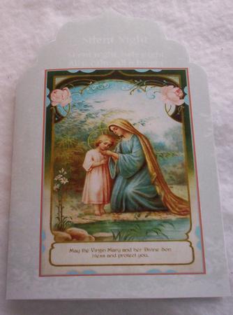 Green Silent Night Elegant Top Card Base by Sharon Wilson