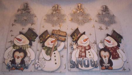 Snowman with Friends Bookmarks by Sharon Wilson